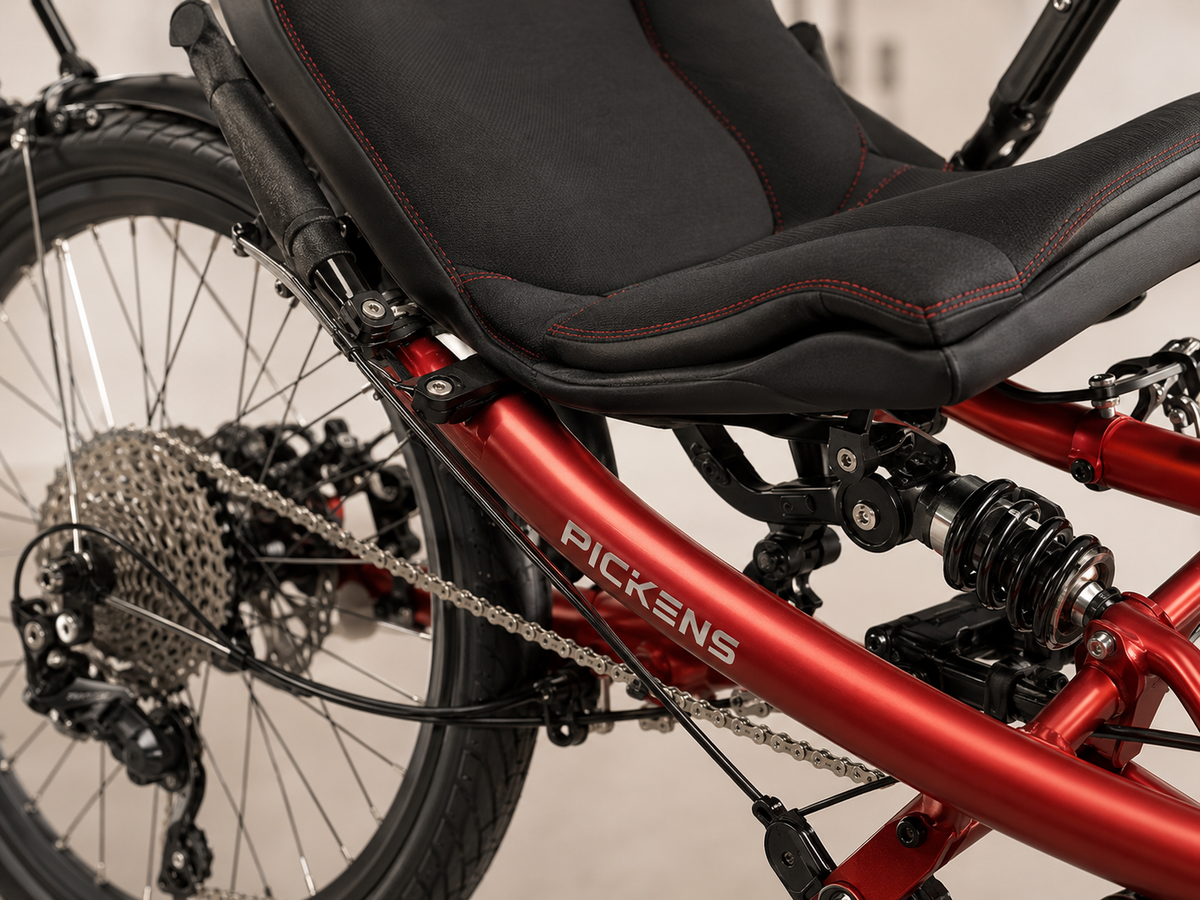 upclose picture of a recumbent trike