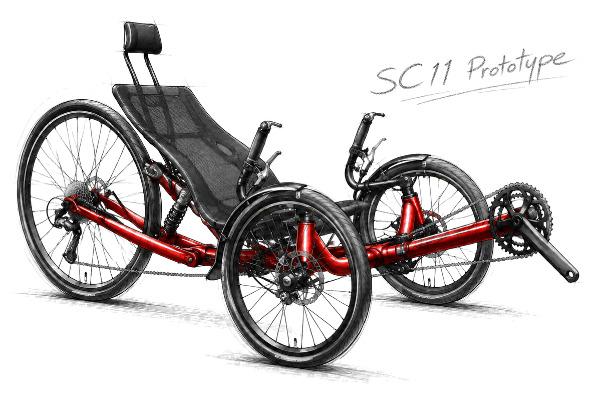 Pickens SC11 human-powered performance trike concept.