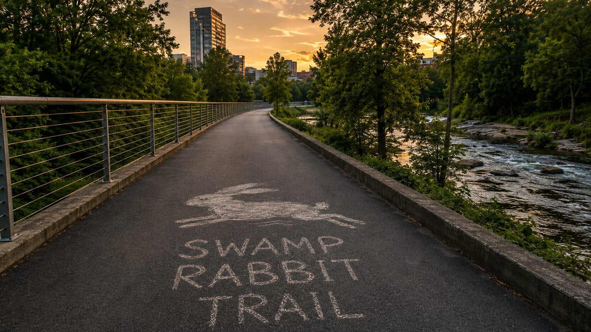 The Prisma Health Swamp Rabbit Trail in Greenville, South Carolina.